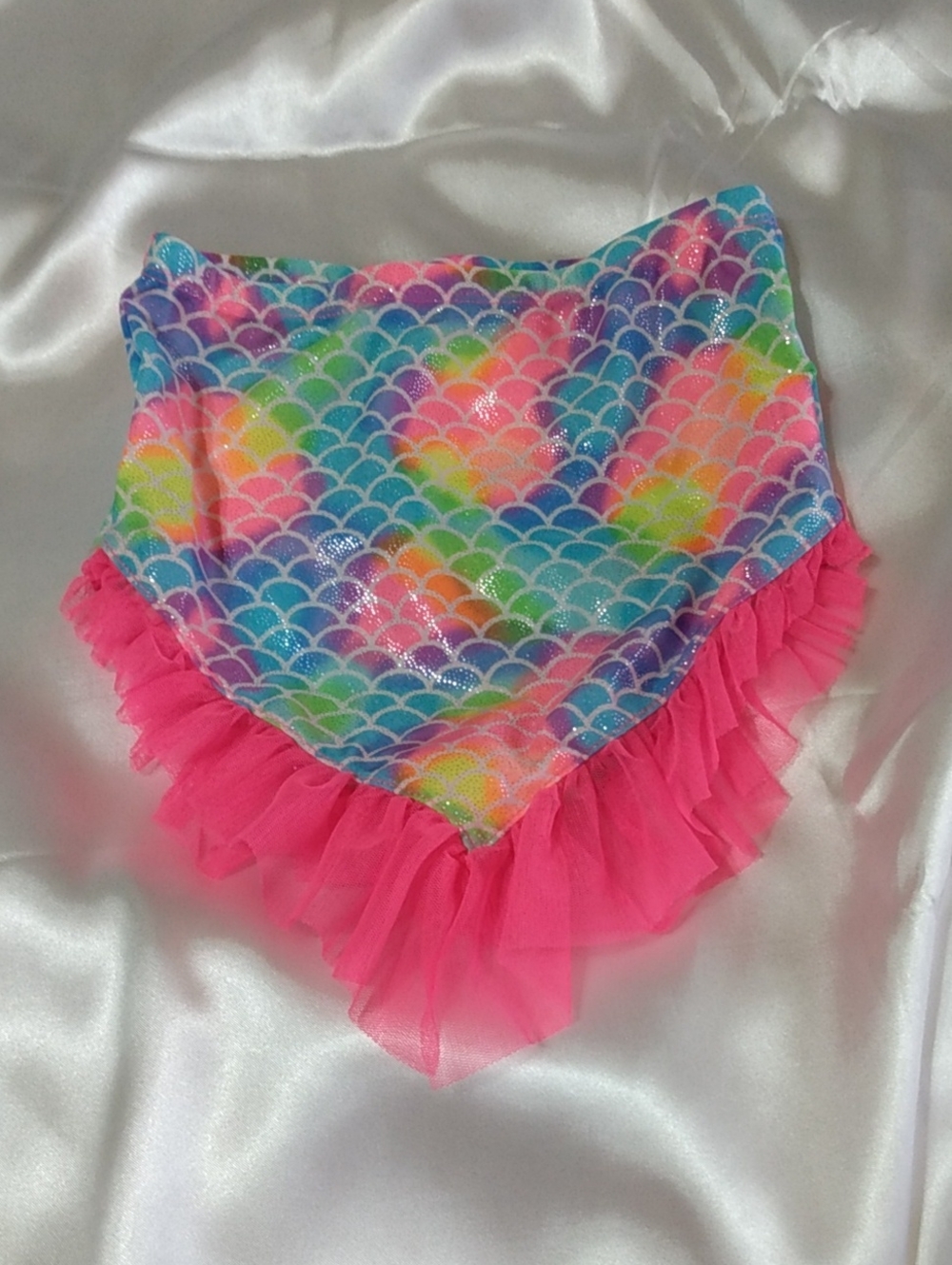 wonder nation Rainbow Mermaid Scale Swim Skirt/ Cover -‎ 4T